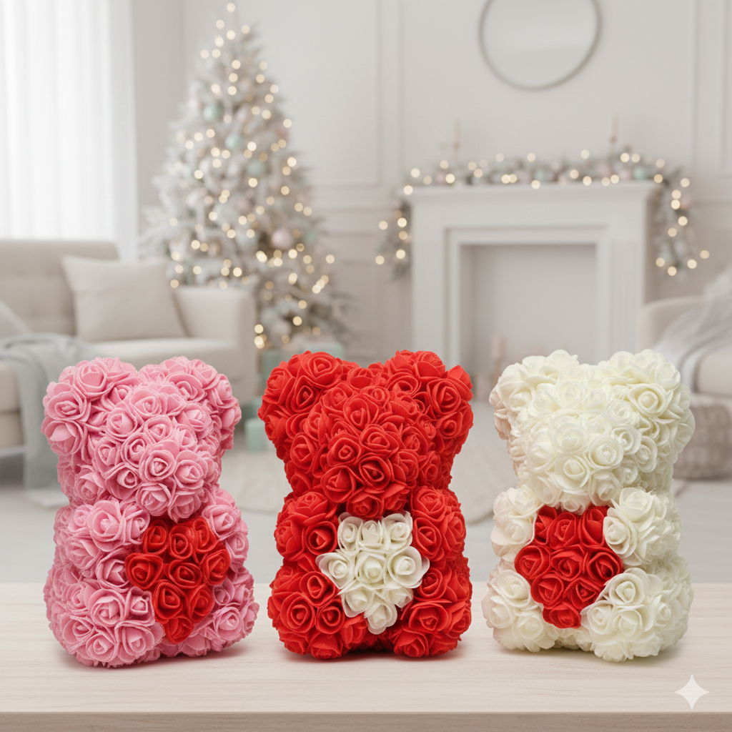 🌹 Pink bear heart